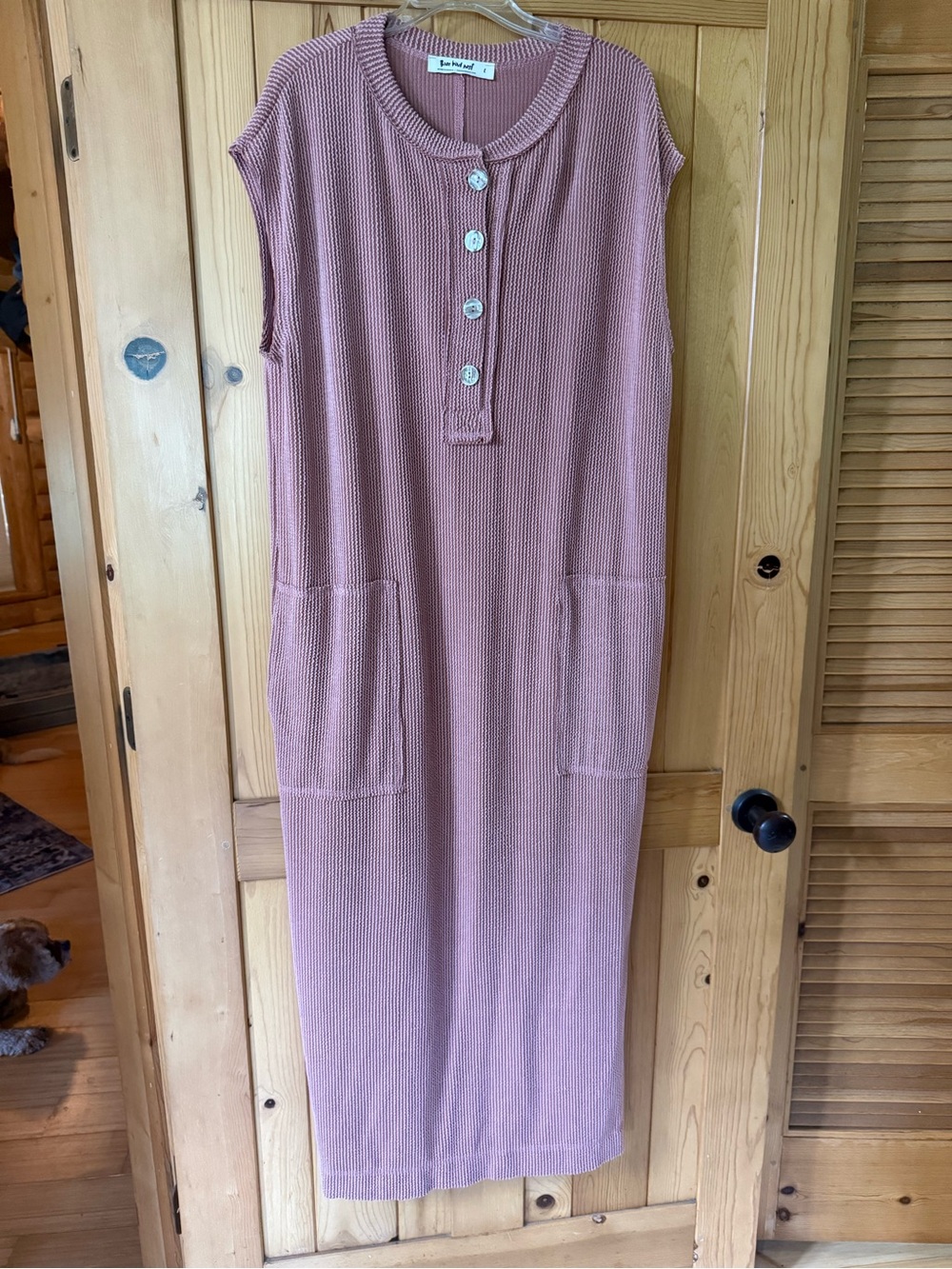 Eileen Fisher Dusty Rose Knit Sleeveless Midi Dress
